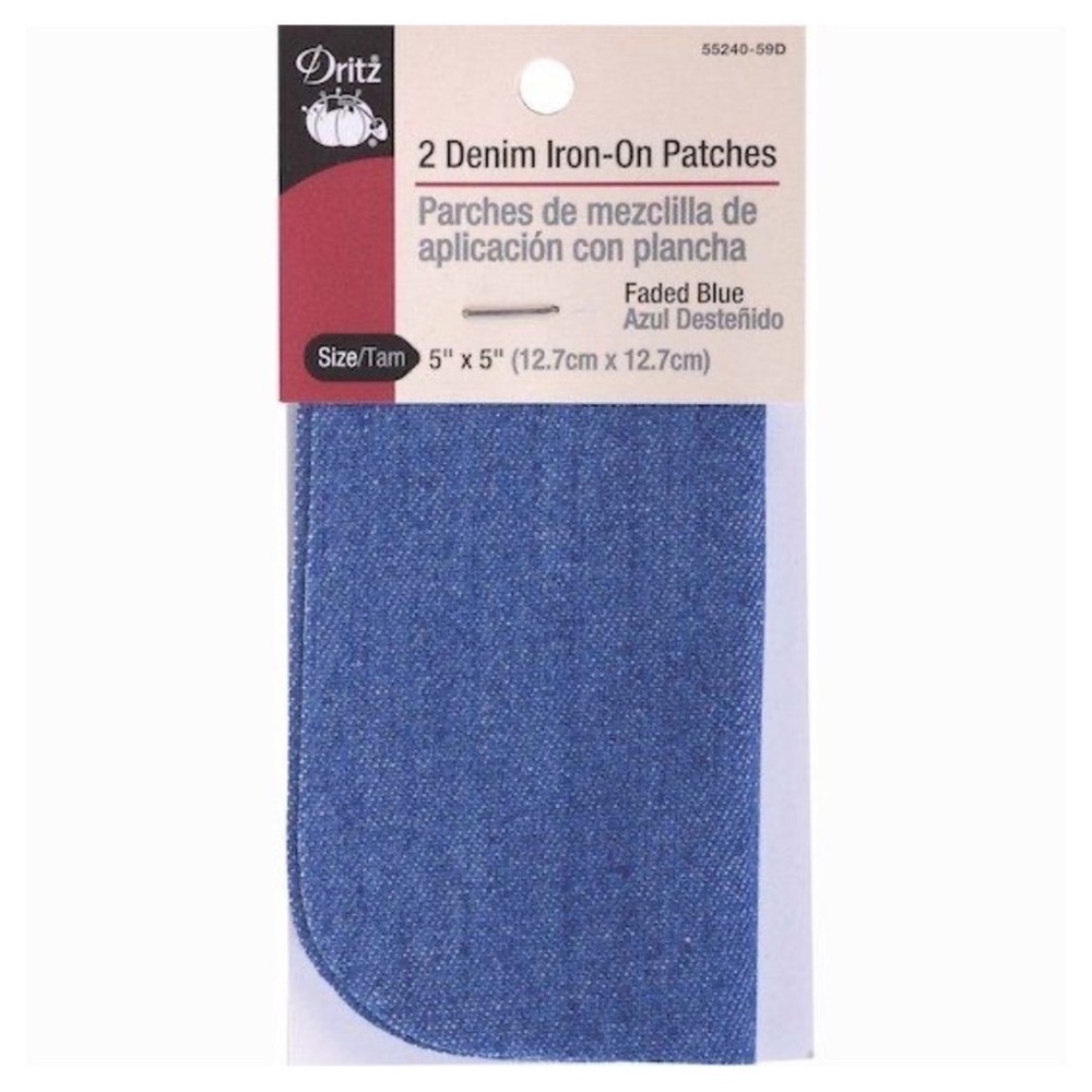 Dritz 2 Denim Iron-On Patches